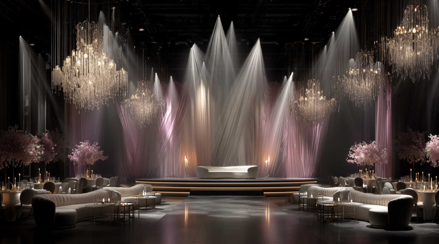 Luxury event setup in Dubai with elegant décor
Full-service event planning and management in UAE
Wedding reception decoration with pastel flowers
Corporate gala dinner with stage and lighting design
Ballroom event with dance floor and chandeliers
Wedding flowers Dubai – white roses and orchids
Floral centerpiece with candles and vases
Luxury bouquet with pastel fresh flowers
Artificial flower backdrop for wedding stage
Table décor with premium flowers and candlelight
Event furniture rental in Dubai – tables