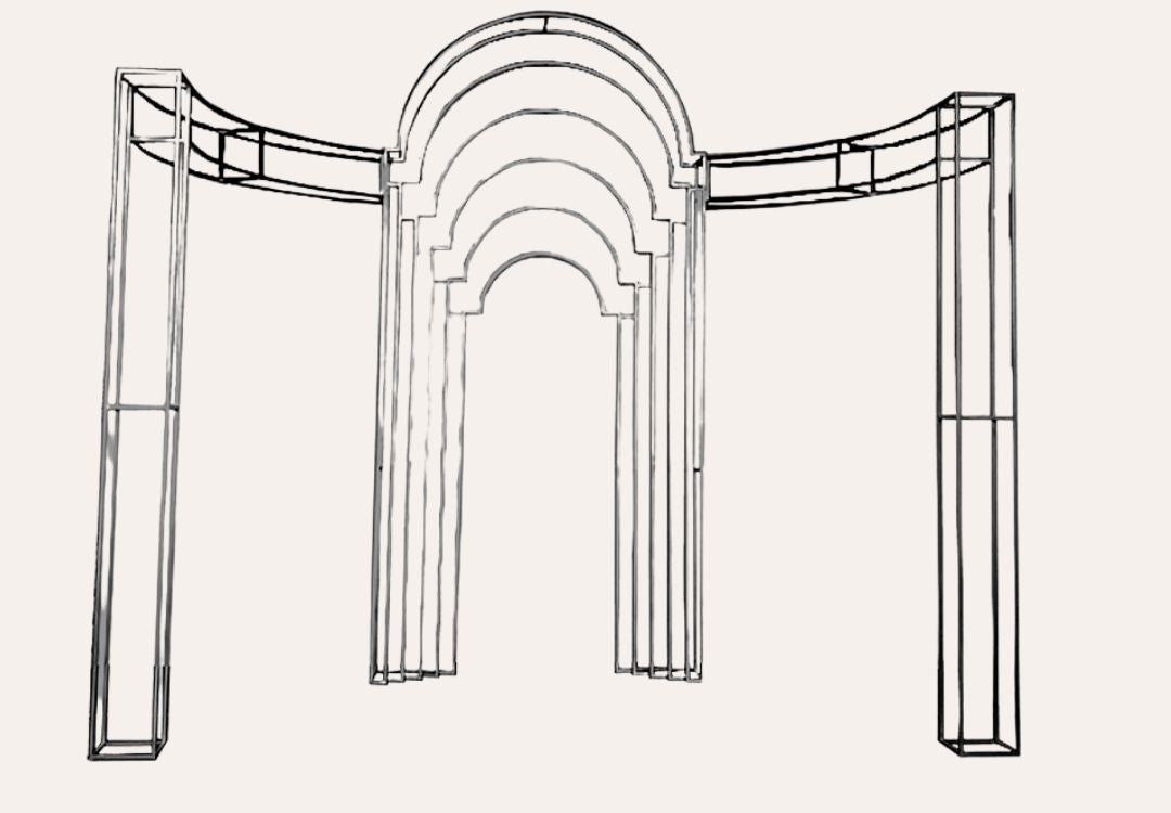 Backdrop Structure Allay Diego | Party Arch | Event Rentals Dubai