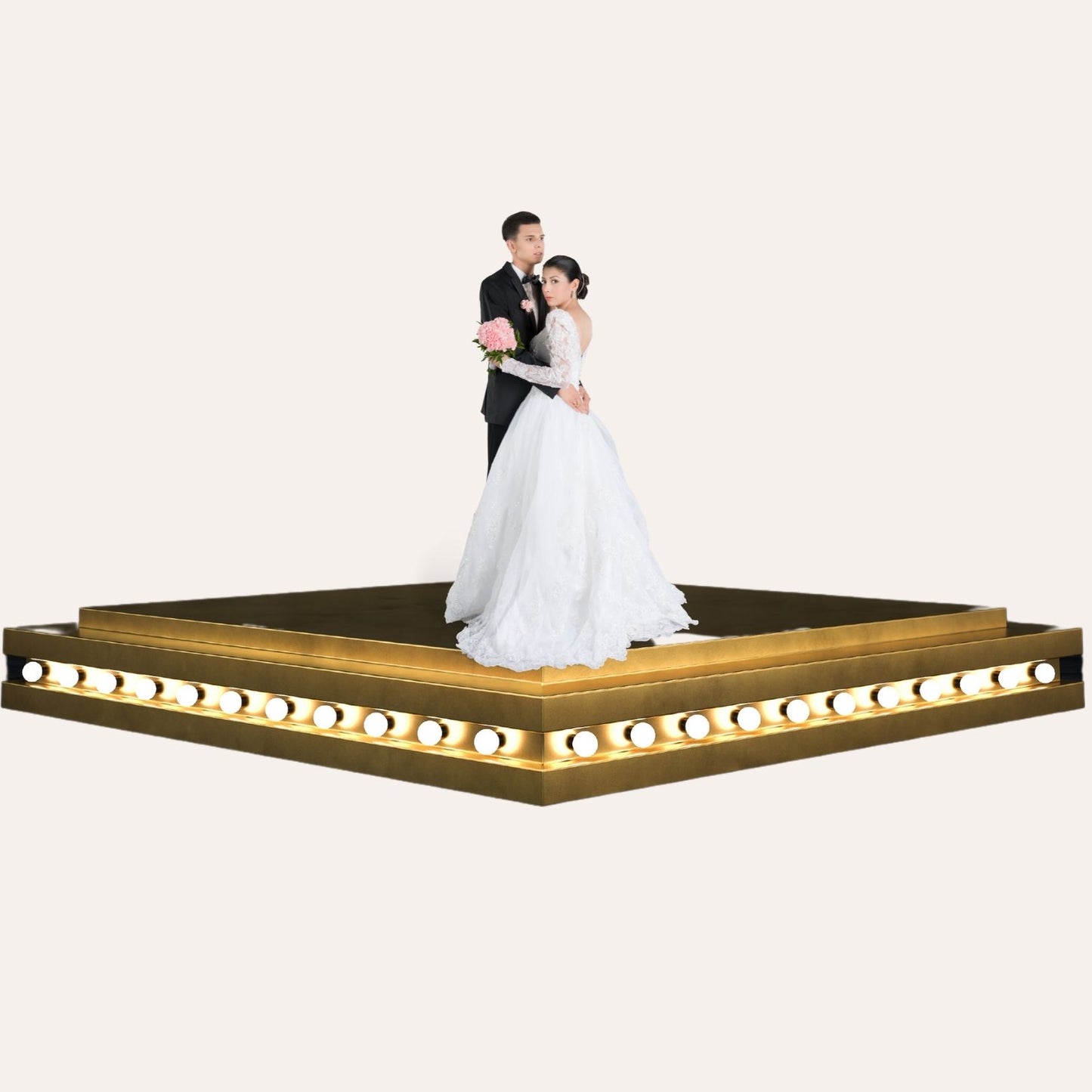 SQUARE STAGE BROWN WOOD 5M x 5M x 40CM