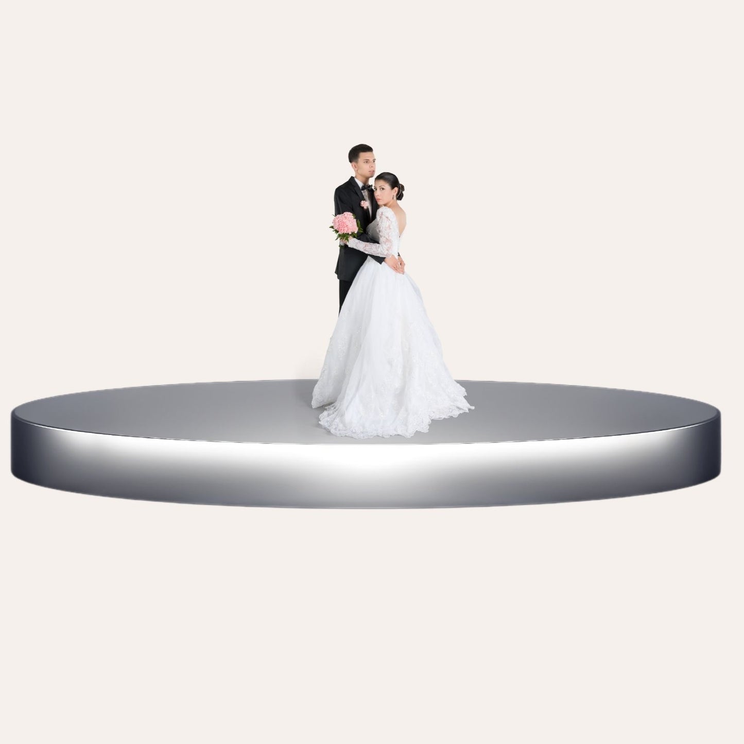 ROUND STAGE WITH LED CORNER 6Mx6Mx20CM