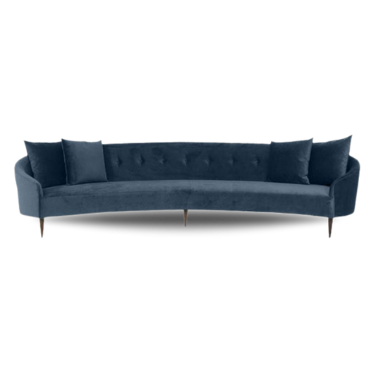 Art Deco XL Bridal Sofa Dark Blue Velvet | Bridal Sofa |Event Rentals Dubai