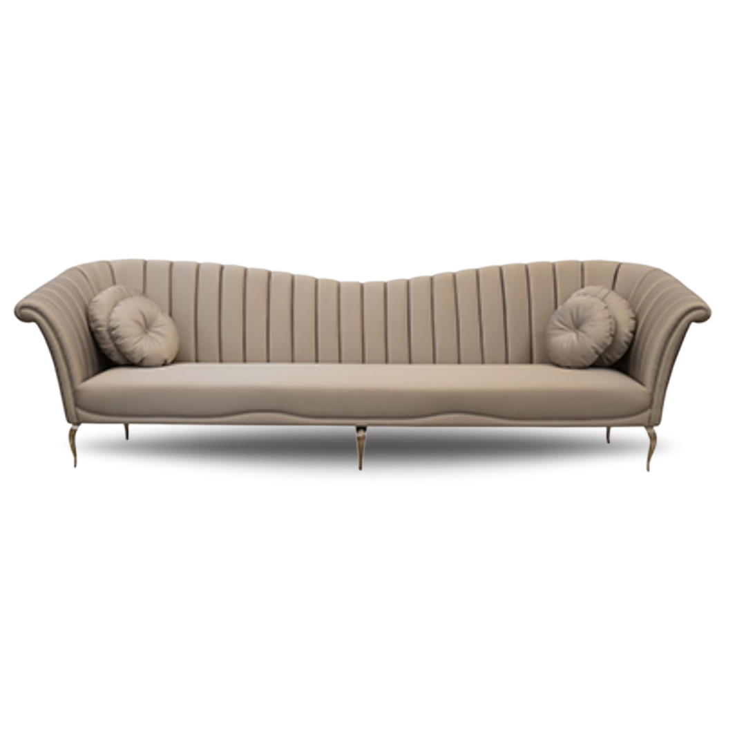 St.Tropez Bridal Sofa Soft Brown | Bridal Sofa |Event Rentals Dubai