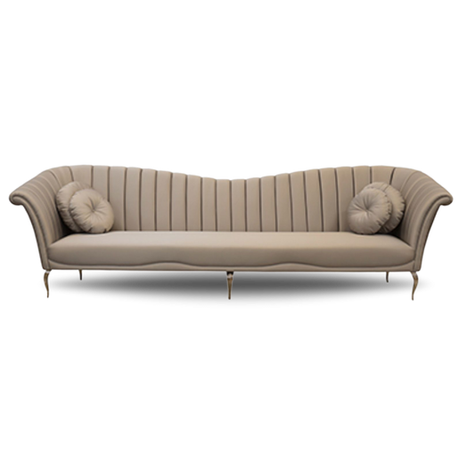 St.Tropez Bridal Sofa Soft Brown | Bridal Sofa |Event Rentals Dubai