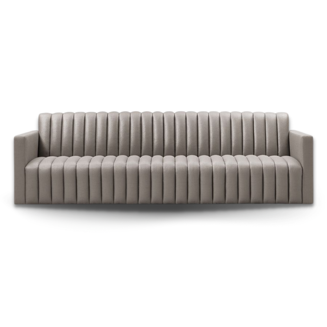 CHAISE BRIDAL SOFA GRAY VELVET WOODEN FRAME