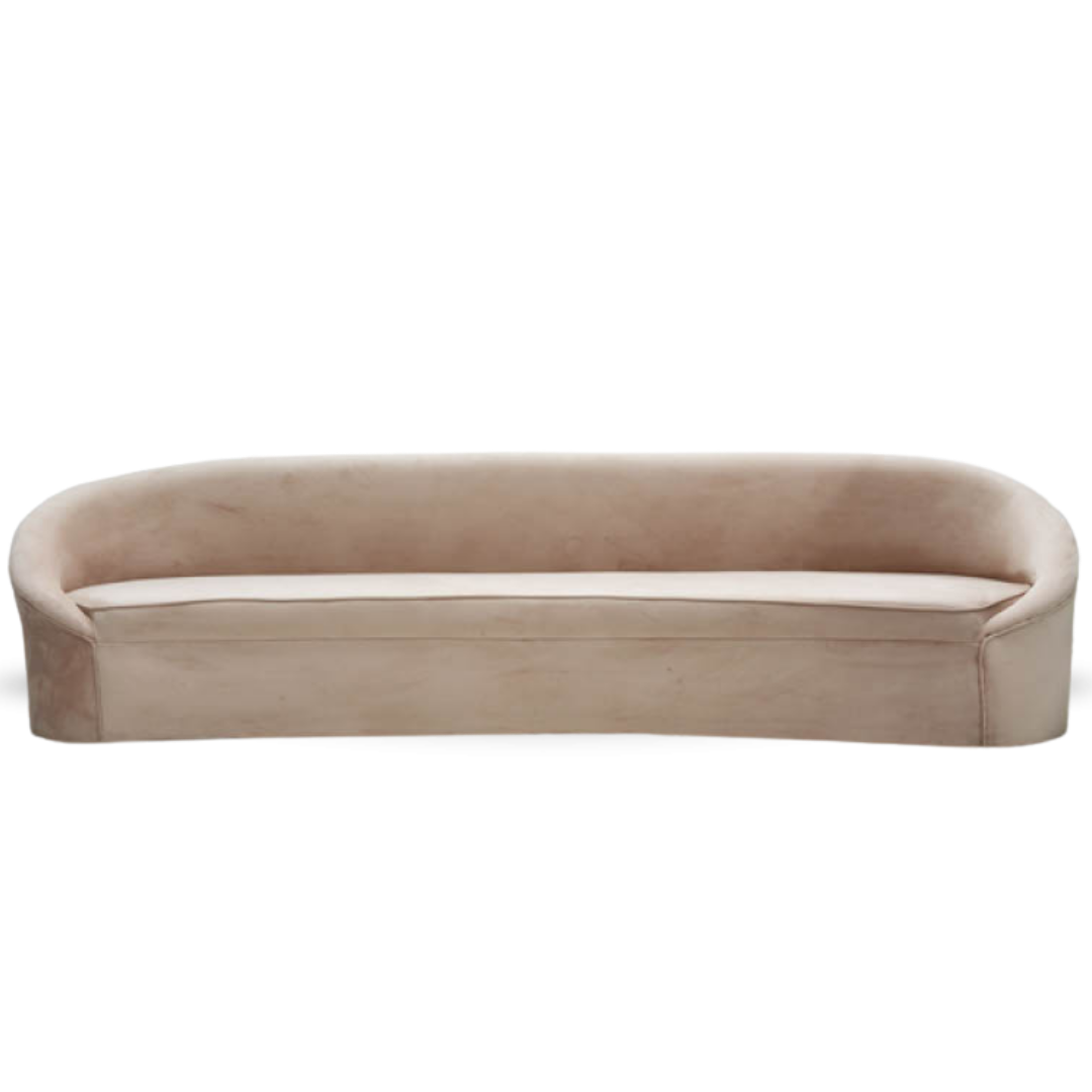 THE NAIVE BRIDAL SOFA BEIGE VELVET SOFT BASE