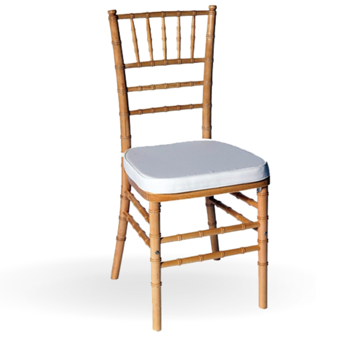 Wooden Gold Chivari Dining Chair | Event Rentals Dubai