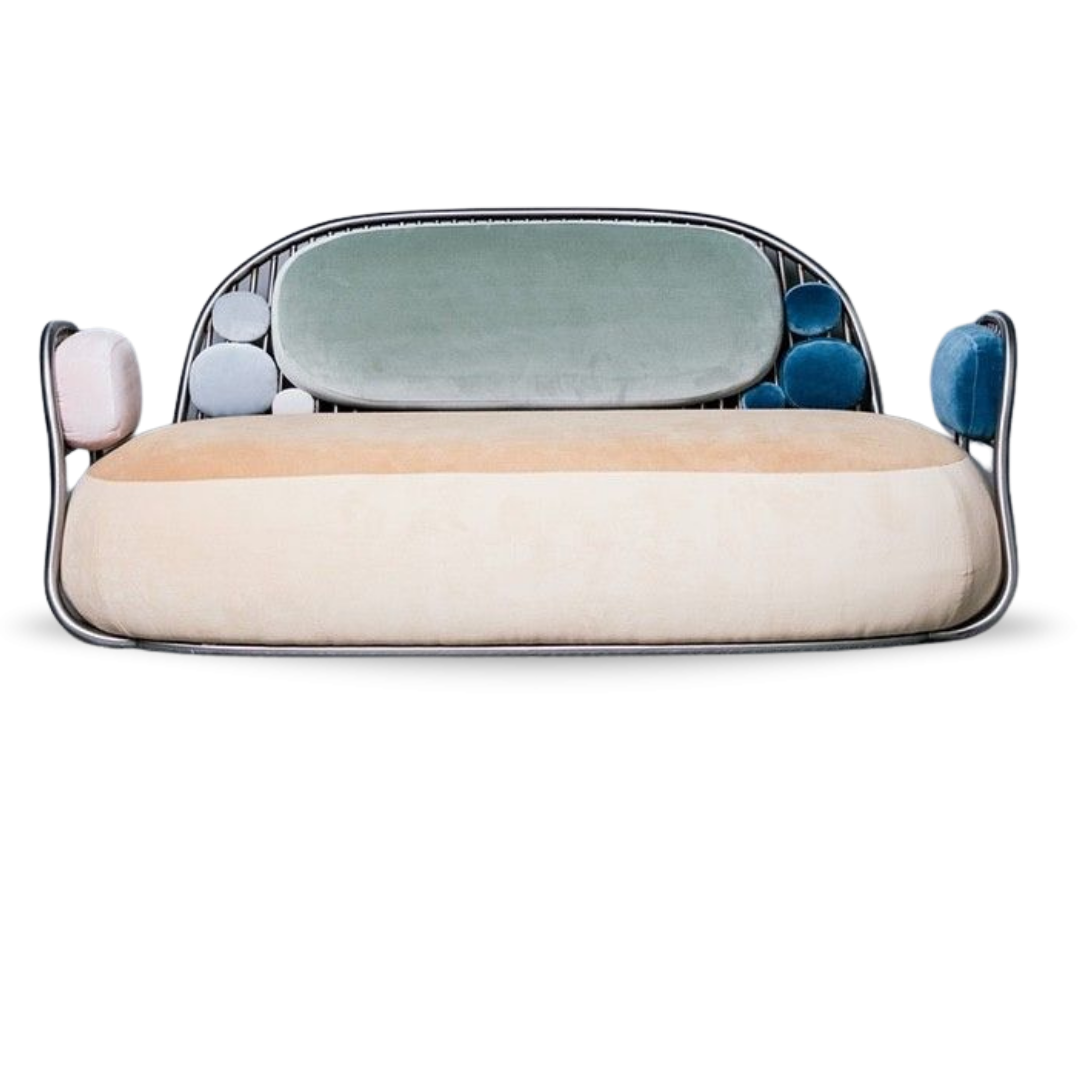 CIRCE BRIDAL SOFA MODERN DESIGN 3 COLORS VELVET