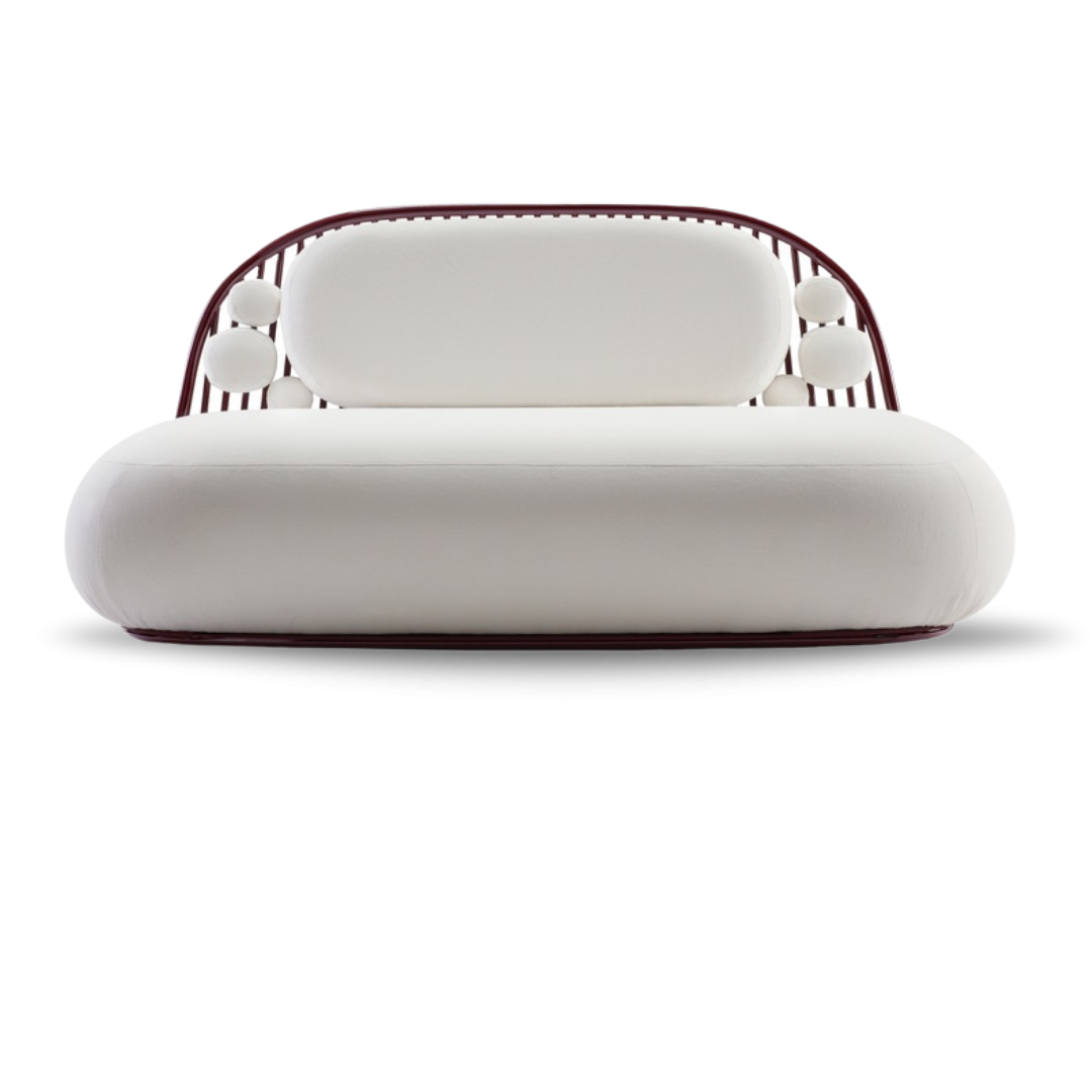 CIRCE BRIDAL SOFA MODERN DESIGN WHITE VELVET