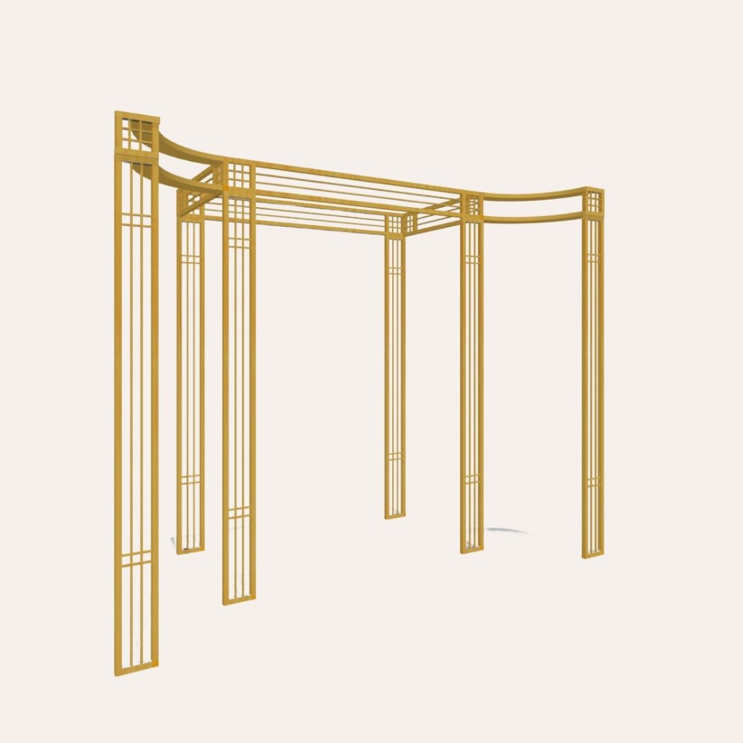 BACKDROP GOLD ARCH FORTRESS+ 300W x 380CM