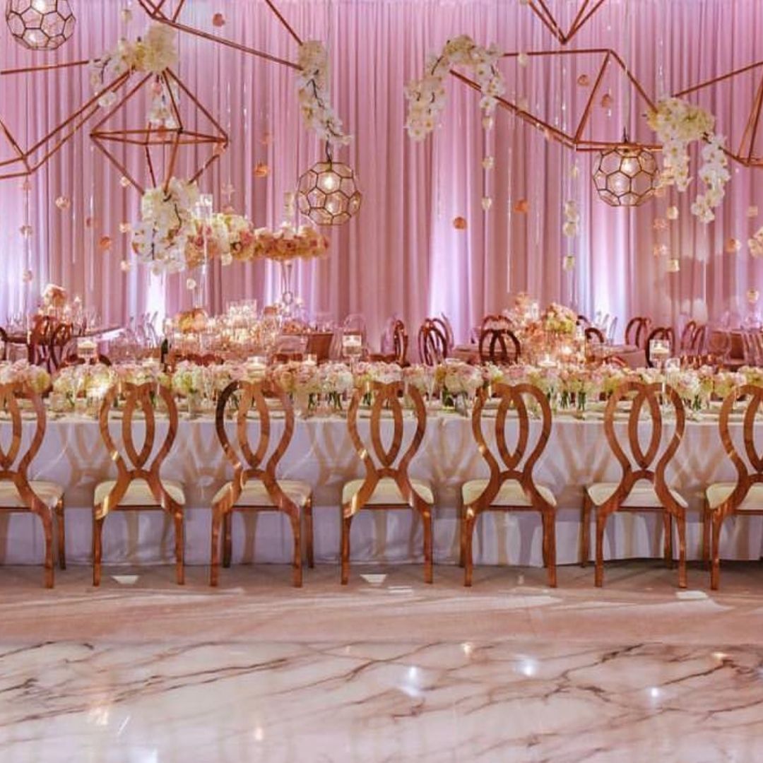 Gold Infinity Dining Chair | Furniture Rentals | Event Rentals Dubai