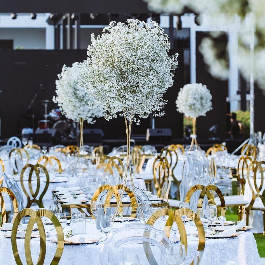 Gold Infinity Dining Chair | Furniture Rentals | Event Rentals Dubai