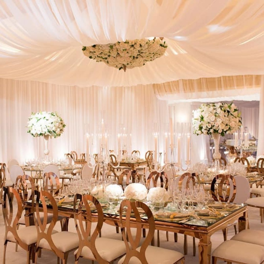 Gold Infinity Dining Chair | Furniture Rentals | Event Rentals Dubai