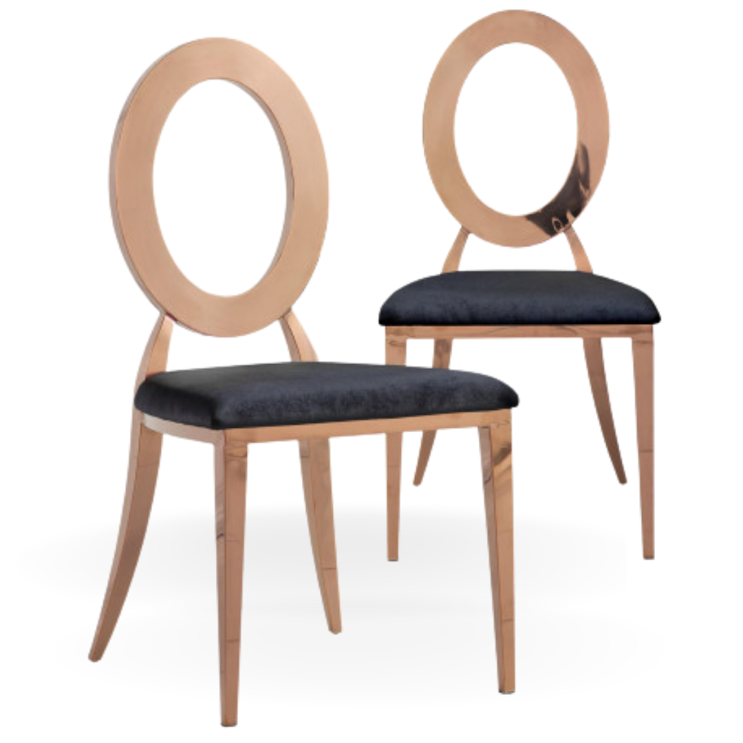Milano Gold Rose Dining Chair | Event Rentals Dubai