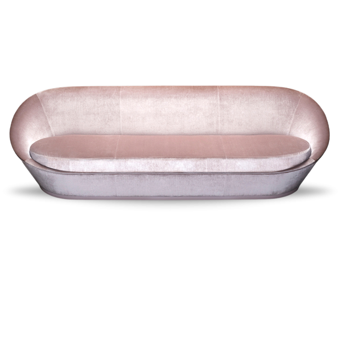 THE NEW LIFE  BRIDAL SOFA BABY PINK VELVET