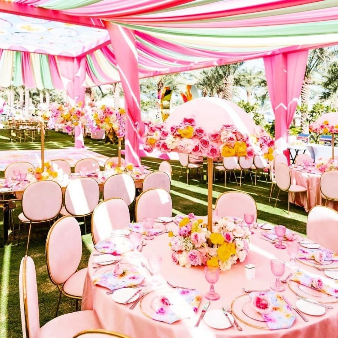 Dining Chairs for Rent | Round Back Light Pink | Event Rental Dubai