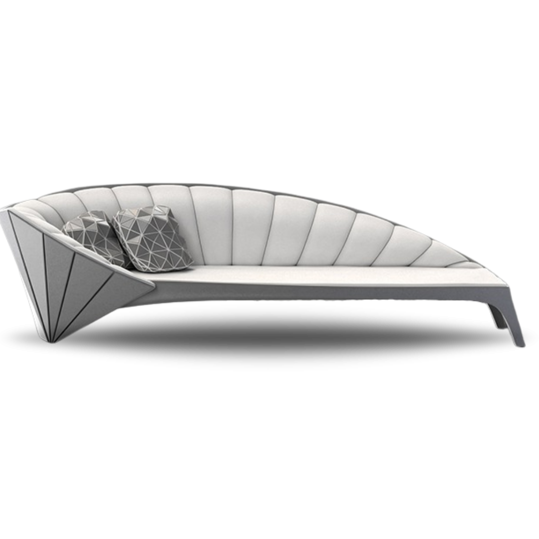 Strabo Bridal Sofa Silver & White | Bridal Sofa |Event Rentals Dubai
