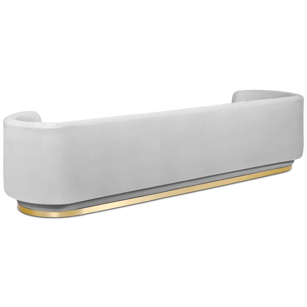 SANTORINA BRIDAL SOFA OYSTER VELVET GOLDA BASE