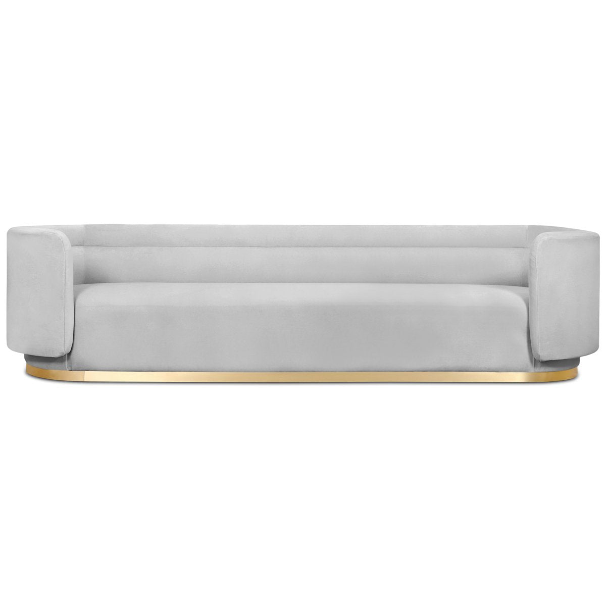 SANTORINA BRIDAL SOFA OYSTER VELVET GOLDA BASE