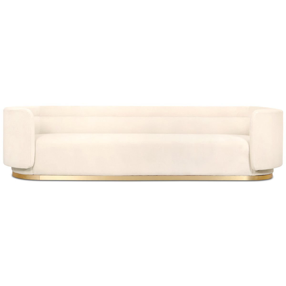 SANTORINA BRIDAL SOFA OYSTER VELVET GOLDA BASE