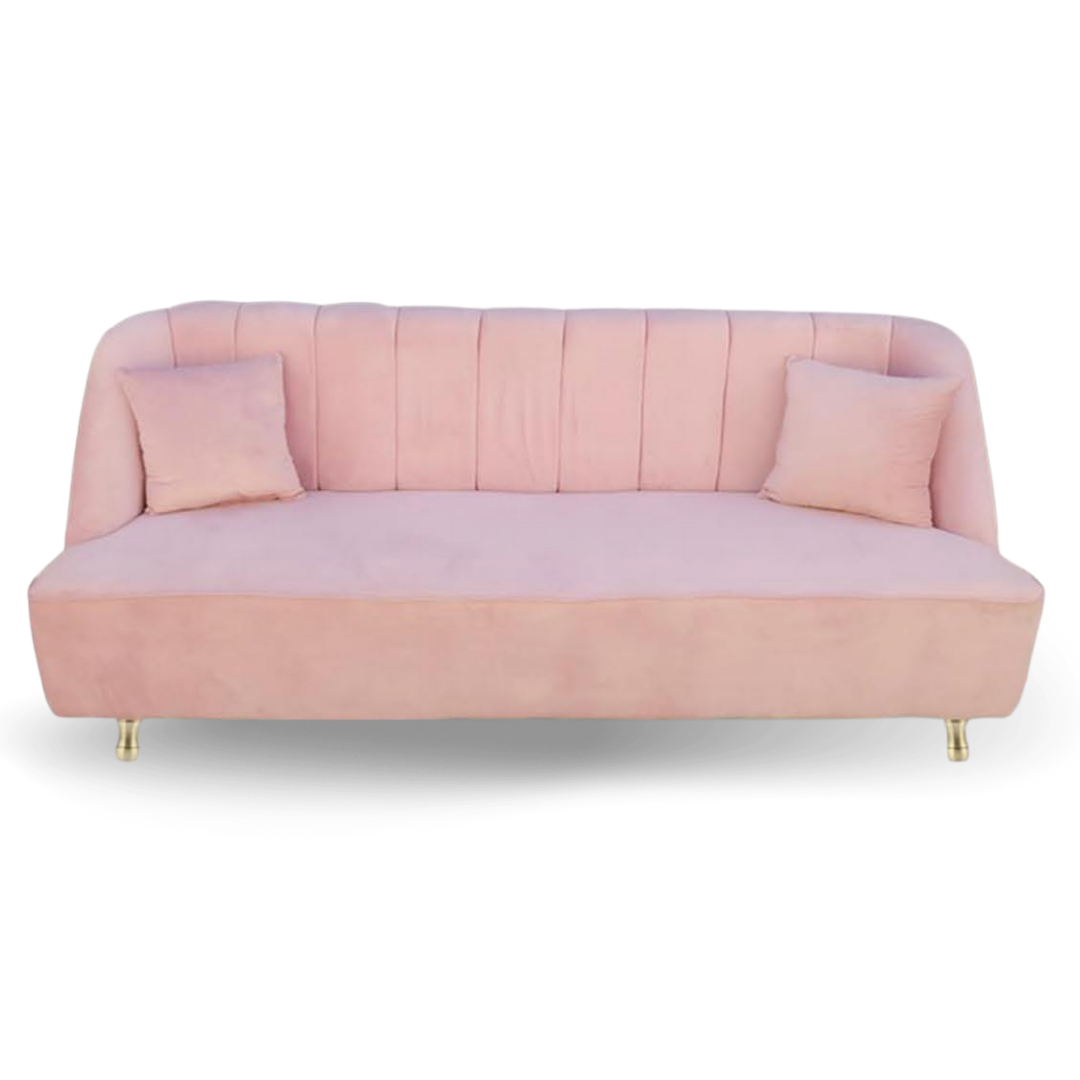 Pink velvet store sofa bed