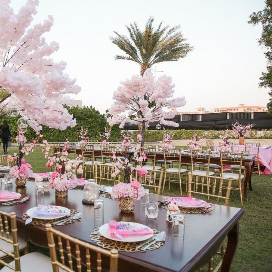 Antique Dining Table Furniture Rental Dubai Olga Events