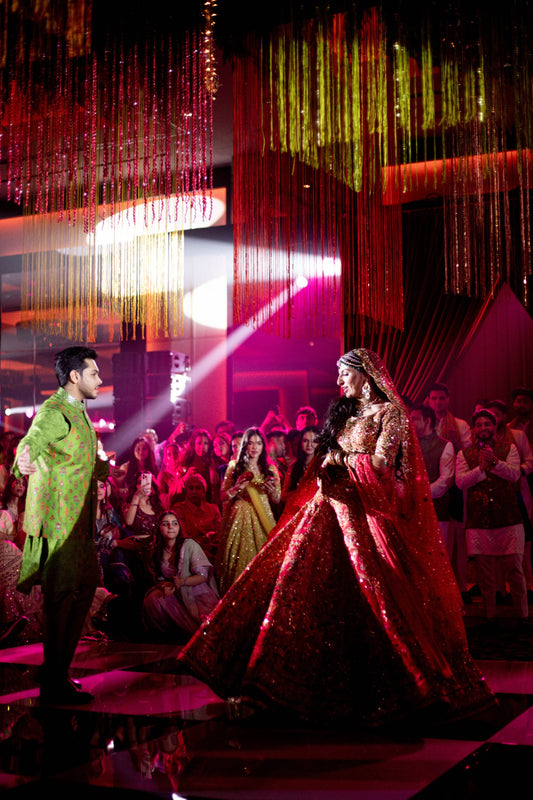 Indian wedding Dubai colorful decoration and stage setup by Olga Events
