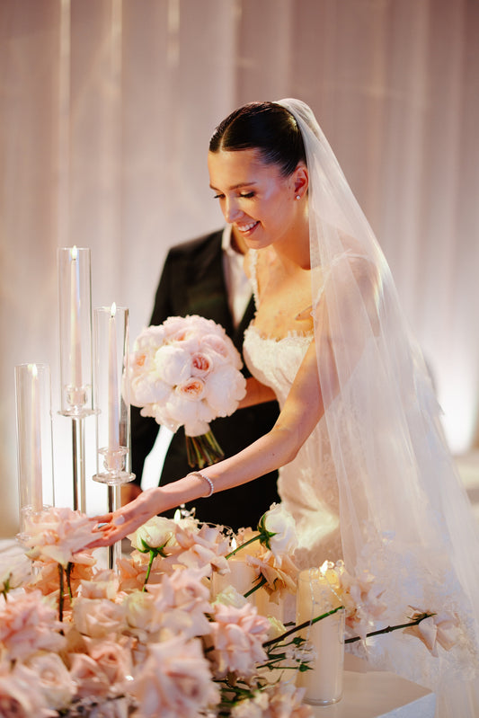 Russian wedding Dubai with stage decoration and guests by Olga Events