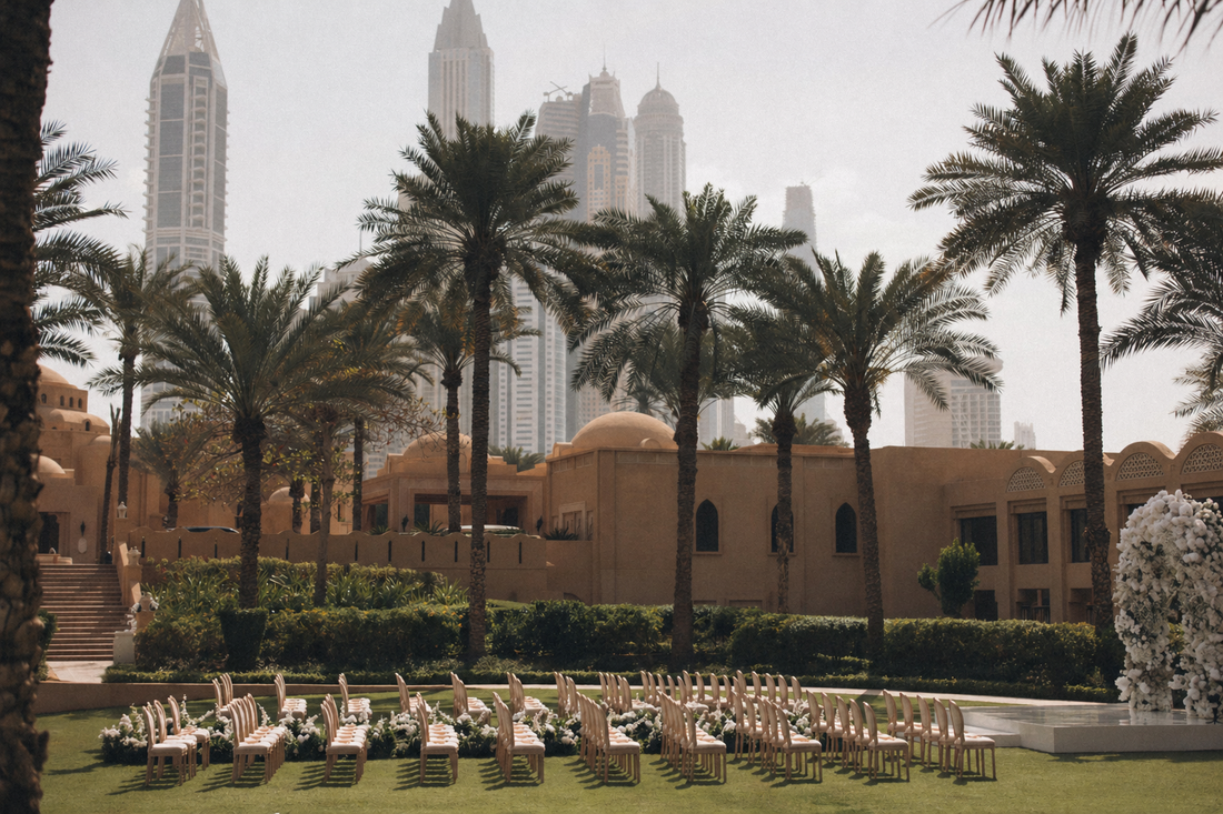 Large wedding venue Dubai setup for 300 guests by Olga Events