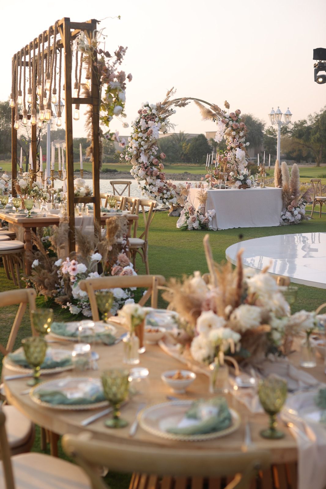Wedding Planner in Dubai Olga Events offers comprehensive Decoration Packages Wedding Planner PackagesEntrance decoration Bridal backdrop Bridal Stage Professional lighting system Centerpieces fresh flowers & accessories Dance Catwalk Hanging Decoration -chandeliers Dining Chairs Dining Tables 