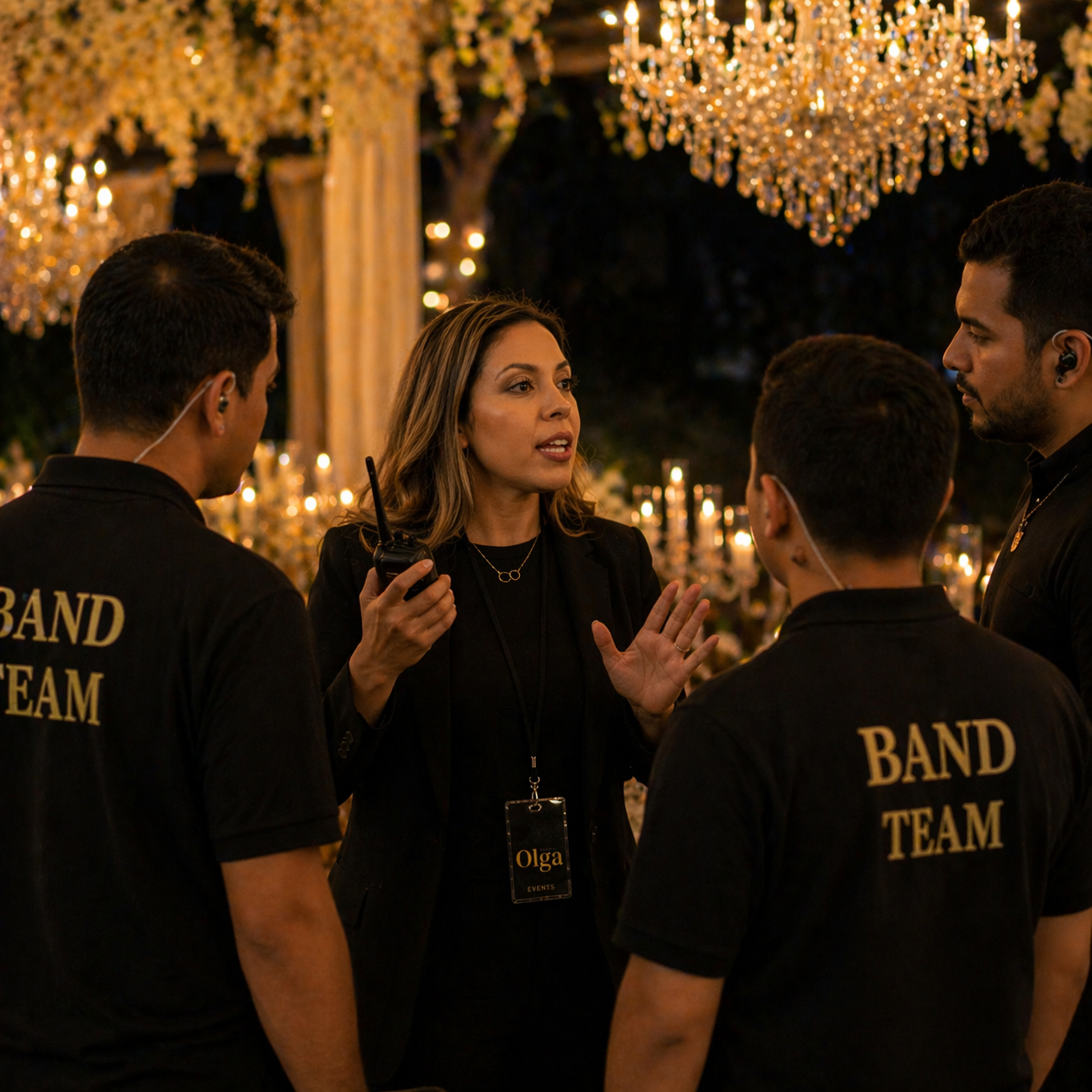 Luxury wedding planner Dubai coordinating wedding day setup and managing event flow