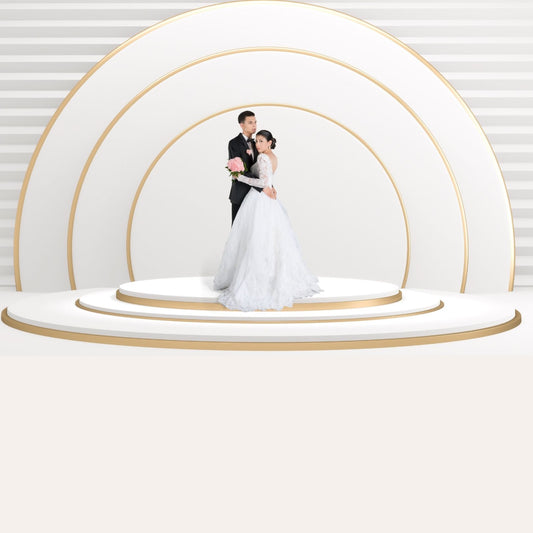 ROUND STAGE WITH BACKDROP 6Mx6Mx30CM