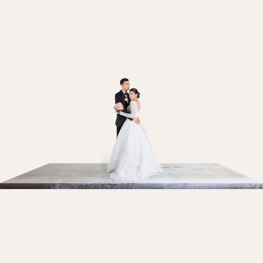SQUARE STAGE GREY NO STEPS 6M x 3.66M