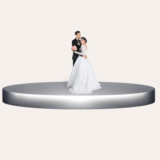 ROUND STAGE WITH LED CORNER 6Mx6Mx20CM