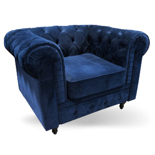 ABROW ACCENT CHAIR NAVY VELVET GOLD LEGS 