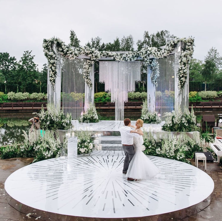 White Acrylic Dance Floor Round