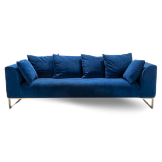 HETHRO LOUNGE SOFA 3 SEATS VELVET NAVY COLOR