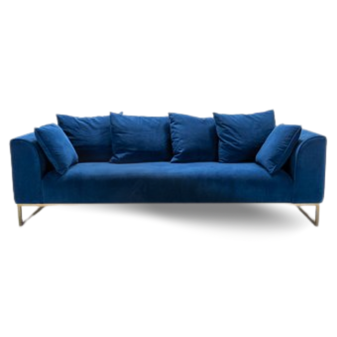 HETHRO LOUNGE SOFA 3 SEATS VELVET NAVY COLOR