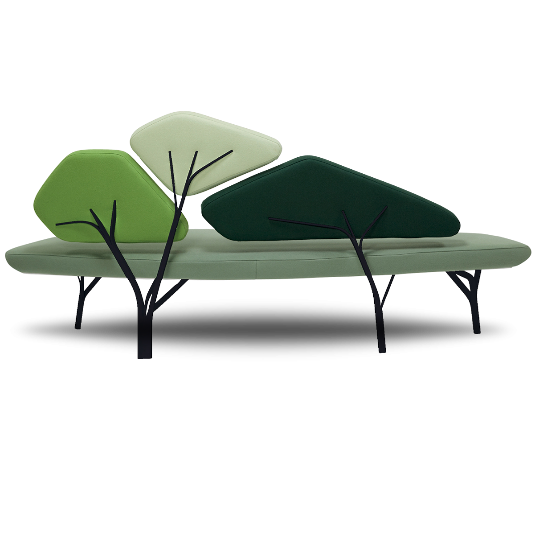 BORGHESE BRIDAL SOFA GREEN METAL BASE