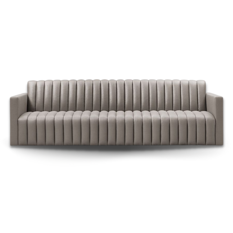 CHAISE BRIDAL SOFA GRAY VELVET WOODEN FRAME