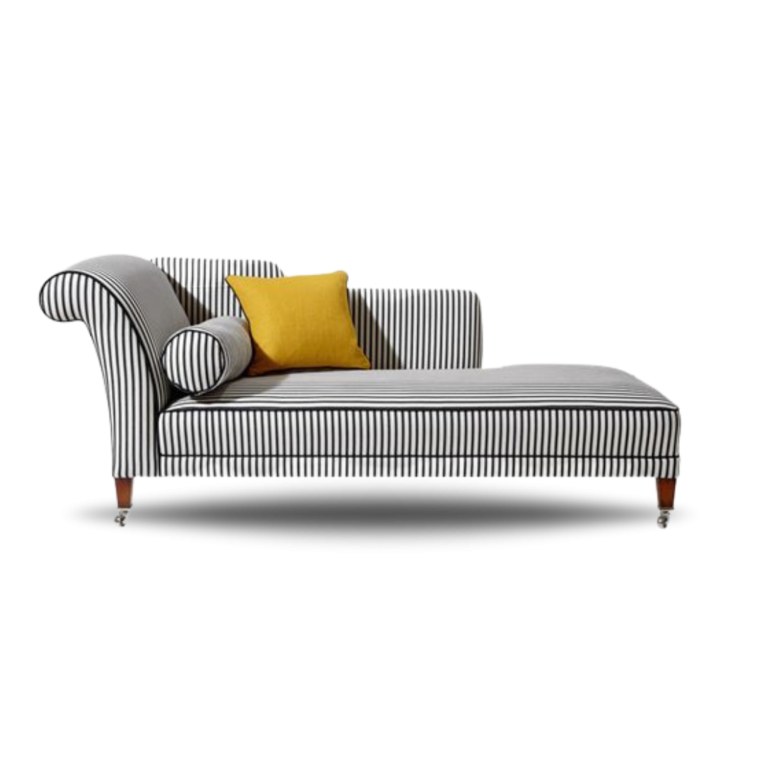 Lyon Bridal Sofa Black & White Stripes | Bridal Sofa |Event Rentals Dubai