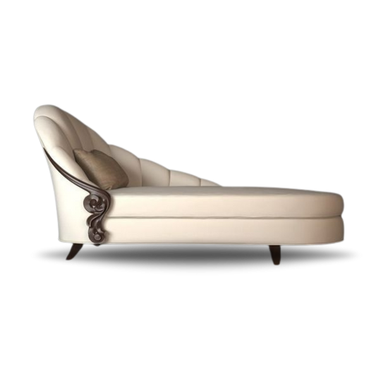 PARIS BRIDAL SOFA BEIGE VELVET WOODEN LEGS