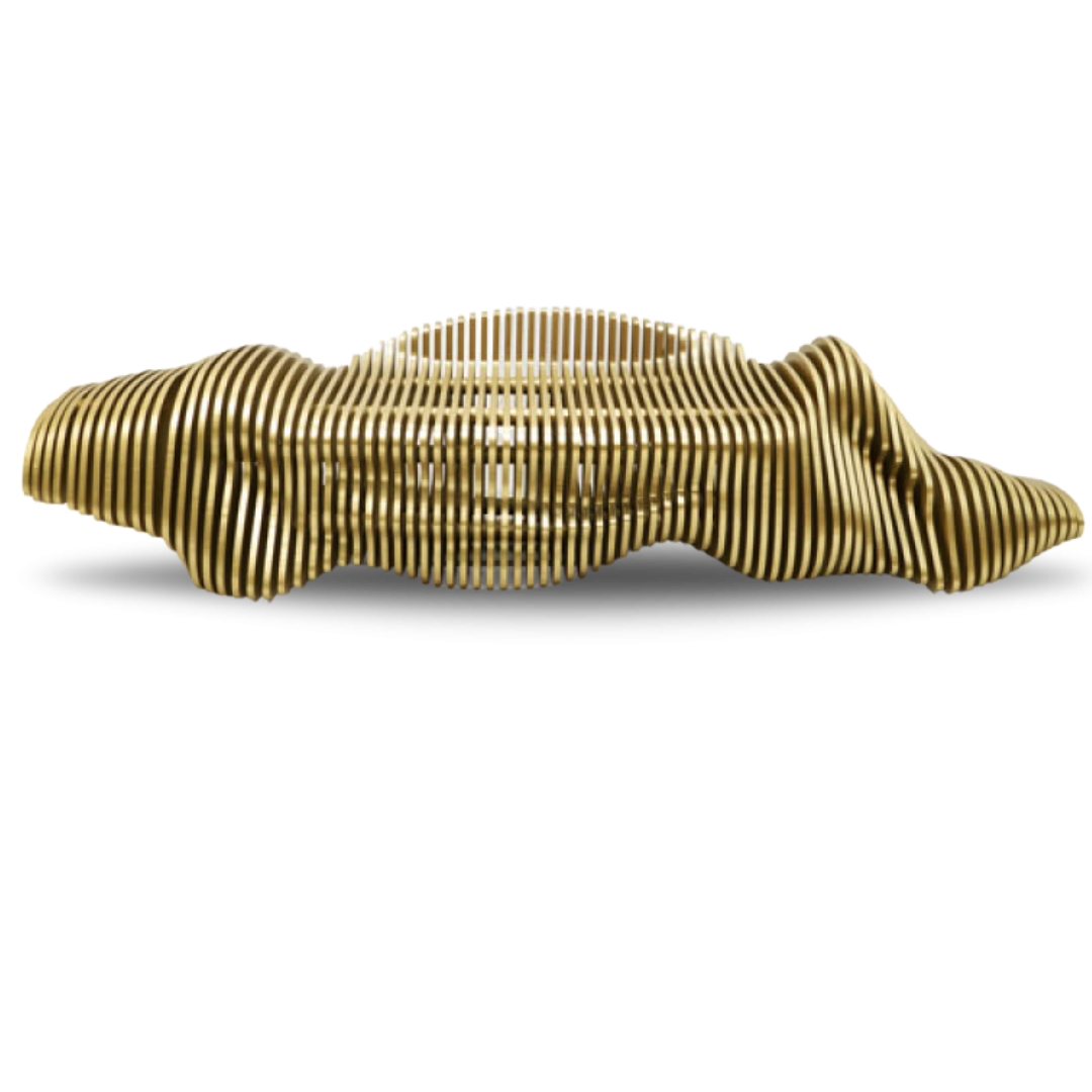 PARAMETRIC BRIDAL  BENCH  GOLD CONTEMPORARY DESIGN