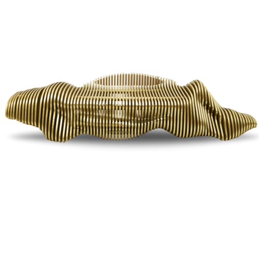 PARAMETRIC BRIDAL  BENCH  GOLD CONTEMPORARY DESIGN