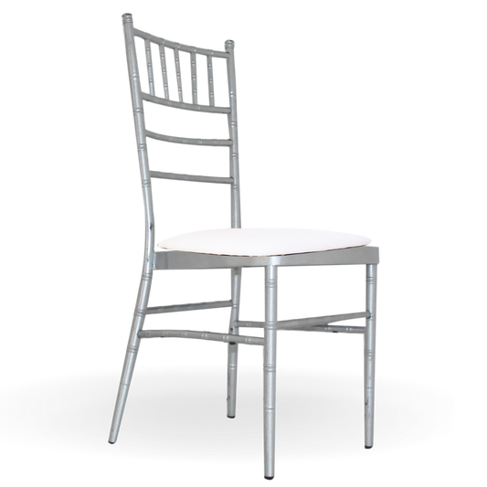 Silver Chivari Dining Chair | Event Rentals Dubai