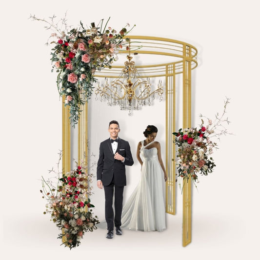 BACKDROP GOLD STRUCTURE FORTRESS GAZEBO 300CM x 250CM