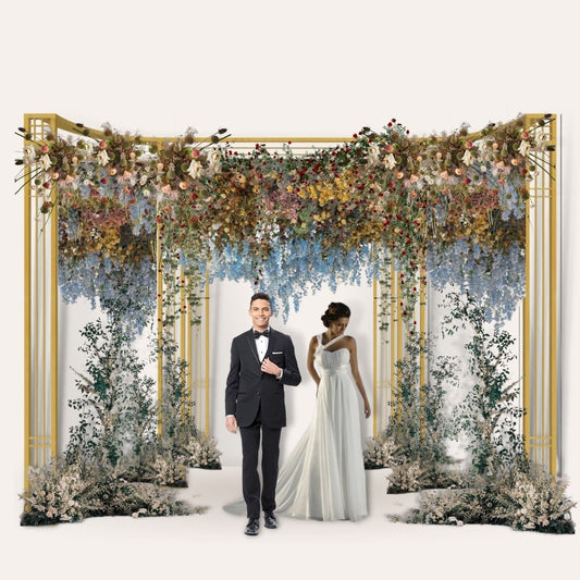 BACKDROP GOLD ARCH FORTRESS+ 300W x 380CM
