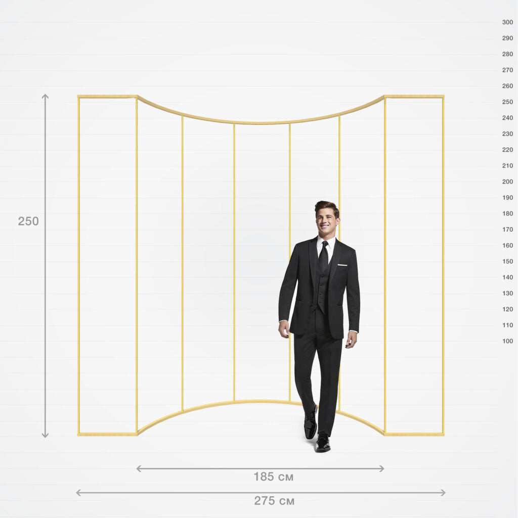 BACKDROP STRUCTURE FLEXY-M CURVED MODULE 400CM x 300CM