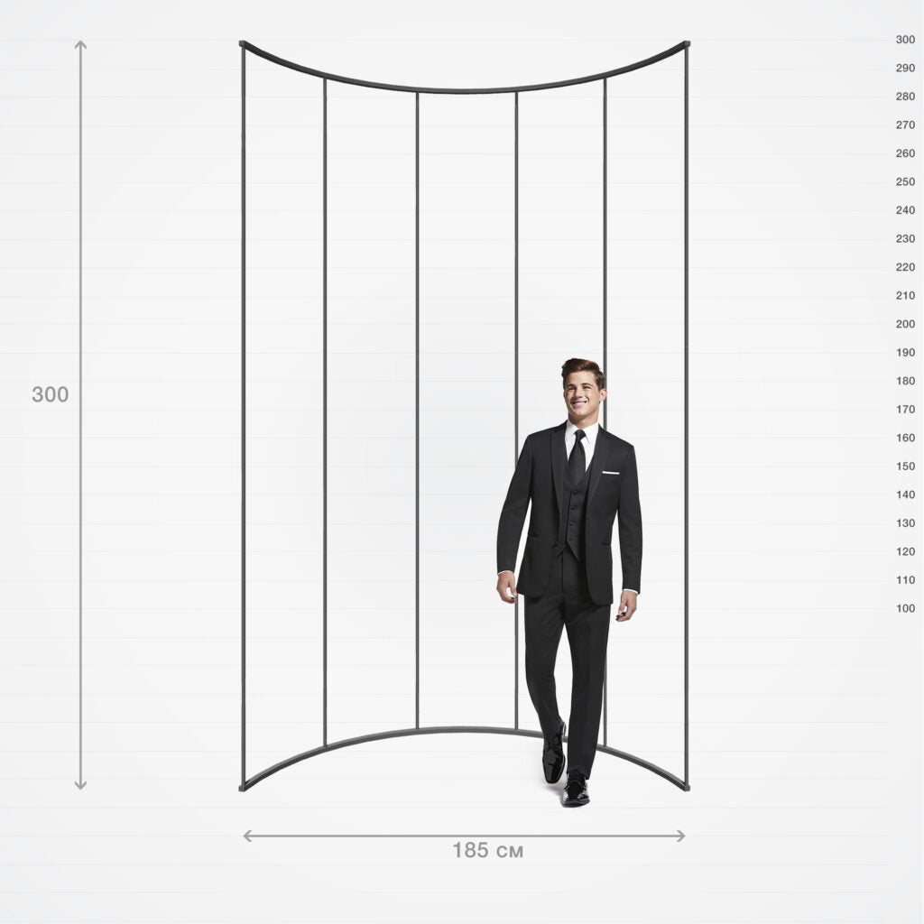 BACKDROP STRUCTURE FLEXY-M CURVED MODULE 400CM x 300CM