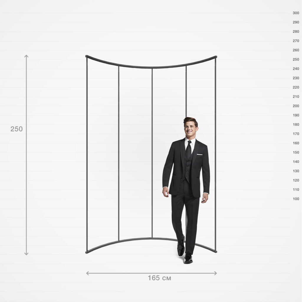 BACKDROP STRUCTURE FLEXY-M CURVED MODULE 400CM x 300CM