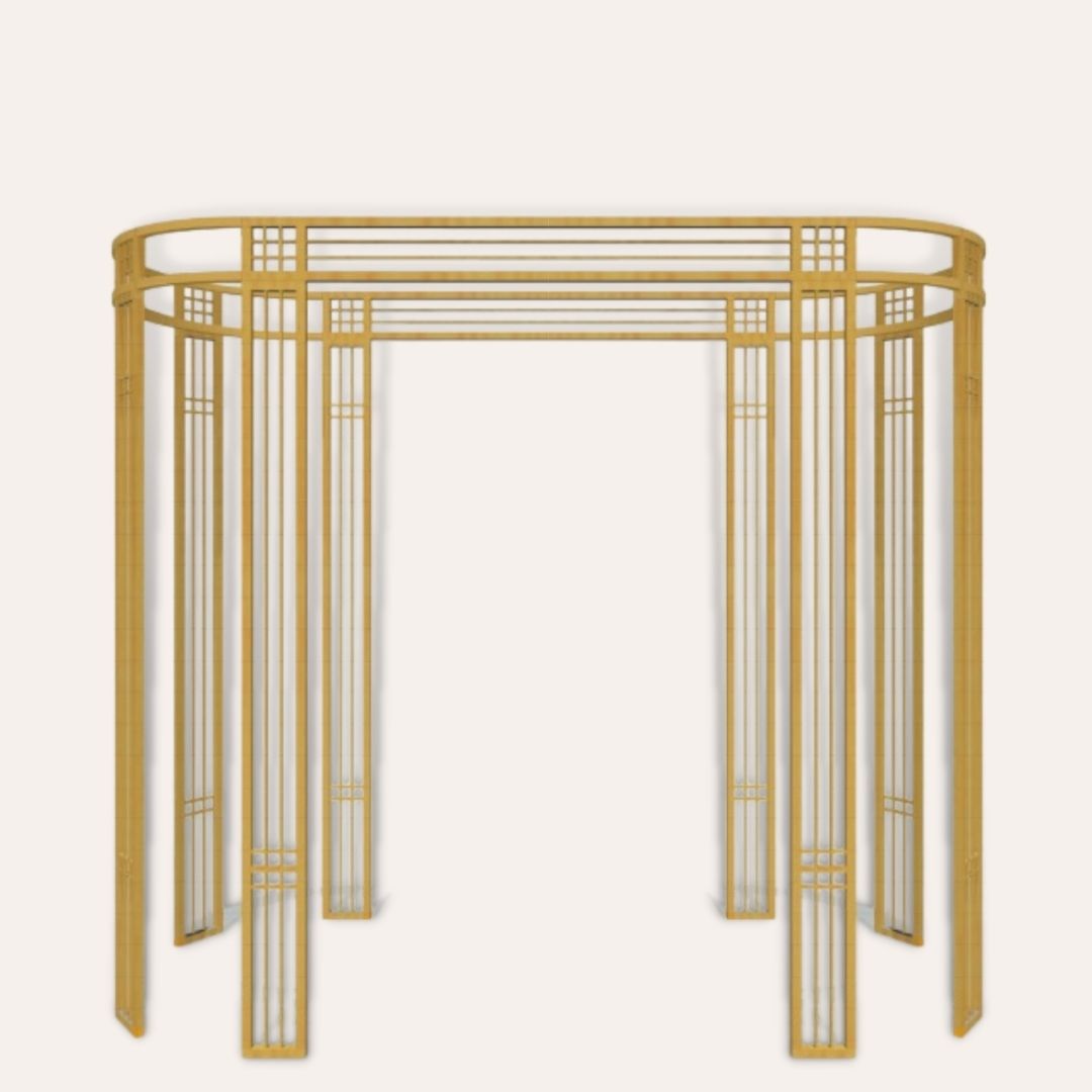 BACKDROP GOLD GAZEBO QUEEN STRUCTURE 300CM x 380CM
